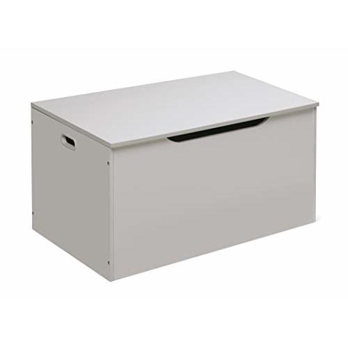 Badger Basket Kids Toy Box Bench - Wooden Chest with Flip-Top Lid, Safety Hinges & 4.5 Cubic Feet Storage Capacity - Stylish Storage Organizer for Toys, Books & Nursery Essentials - White