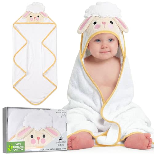 Mother's Choice Baby Towels for Newborn Organic Hooded Design, Large Size Cotton Toddler Towels, Ultra-Soft & Absorbent Bath Towel for Newborns, Infants, Toddlers, Boys & Girls with Animal Hood