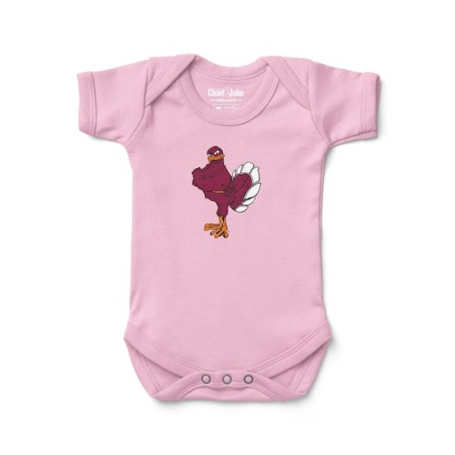 Virginia Tech Hokies Chad & Jake Infant Mascot Bodysuit - Pink