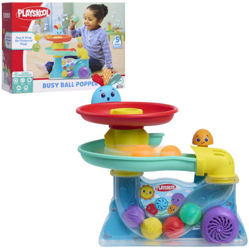 Playskool Busy Ball Popper Interactive Toy with Music and Sound Effects, Kids Ages 9 Months and up