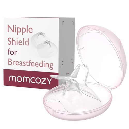 Momcozy Ultra-Thin Nipple Shields, Food-Grade Silicone with Carry Case 17mm