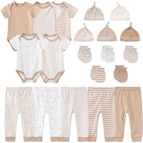 JELYLOVE 20 Pack Baby Boy Girl Bodysuits Sets New born Clothes Essentials