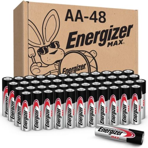 Energizer Max AA Batteries - 48pk Alkaline Batteries: Household Single-Use 1.5V
