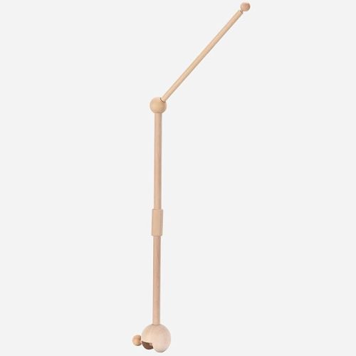 Baby Crib Mobile Arm, 2-in-1 Wooden Crib Mobile Holder, 360° Adjustable Beech Wood Mobile Hanger for Crib & Nursery Decor, Easy Install Baby Mobile Stand (Boy & Girl Nursery)