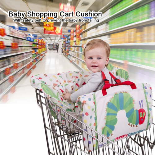 BOKYAN 2-in-1 Baby Shopping Cart Cushion Children Trolley Seats Protection Covers (9.8 x 7.8 inches / 25.0 x 20.0 cm) Universal Padded Travel Protector
