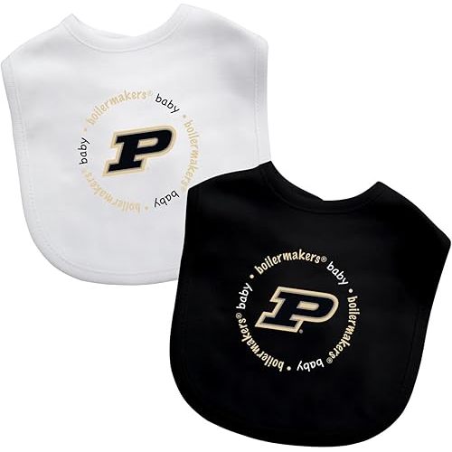 Baby Fanatic Officially Licensed Unisex Baby Bibs 2 Pack - NCAA Purdue Boilermakers Baby Apparel Set