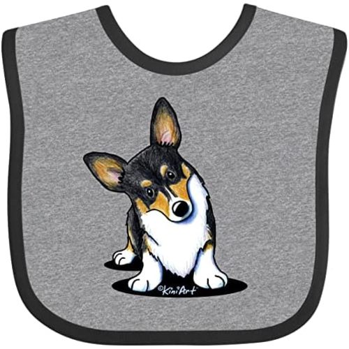 inktastic Tri Color Corgi Baby Bib - KiniArt