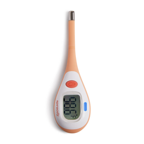 Sprucely 3 in 1 Digital Thermometer - Cantaloupe/White