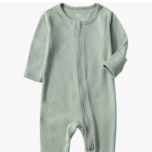 O2 BABY Baby Boys Girls Organic Cotton Zip-Front Sleeper Pajamas, Footed Sleep 'n Play