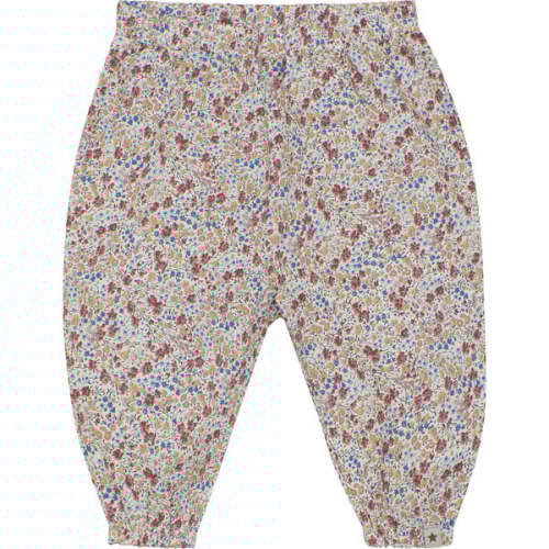 Babys Pants In Liberty Fabric With Elastic Waist, Print Sepia Rose
