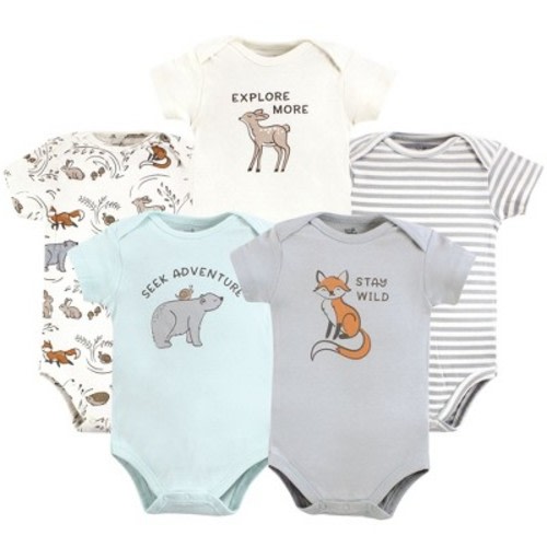 Touched by Nature Organic Cotton Bodysuits, Dreamy Woodland, 6-9 Months