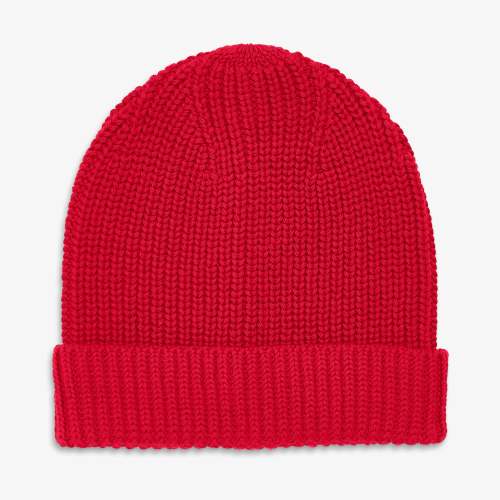 Baby cotton beanie - Cherry / Size 6-12