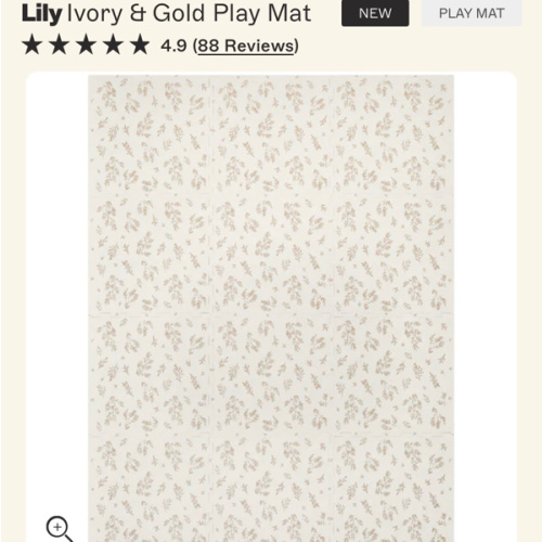 Lily Play Mat - Ivory/Gold | Tumble Living