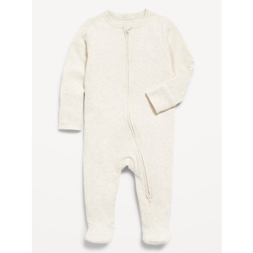 Pointelle-Knit 2-Way-Zip Sleep & Play Footed One-Piece for Baby