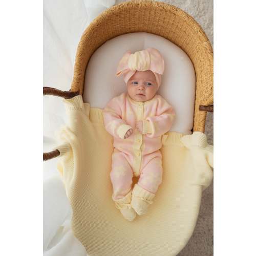 Knit Classic Romper | Daisy Floral Lemon – Little and Fern