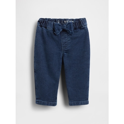 Baby Knit Pull-On Bow Barrel Jeans