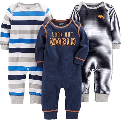Simple Joys by Carter's baby-boys 3-pack Jumpsuits