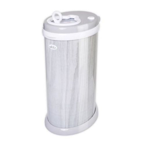 Ubbi® Diaper Pail in Grey Wood Grain - GREY/WOOD - 19.5"