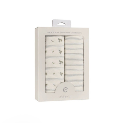 Ely's & Co. Cotton Pack N Play/ Porta Crib Sheet - 2 Pack