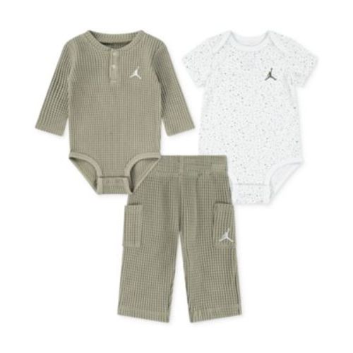 Baby Jumpman Waffle Bodysuits & Pants, 3 Piece Set