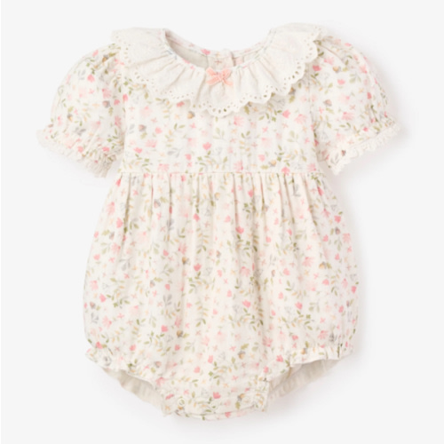 Folklore Floral Organic Muslin Bubble – Elegant Baby