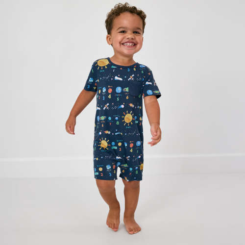 Solar Explorers Pocket Shorty Romper | Little Sleepies