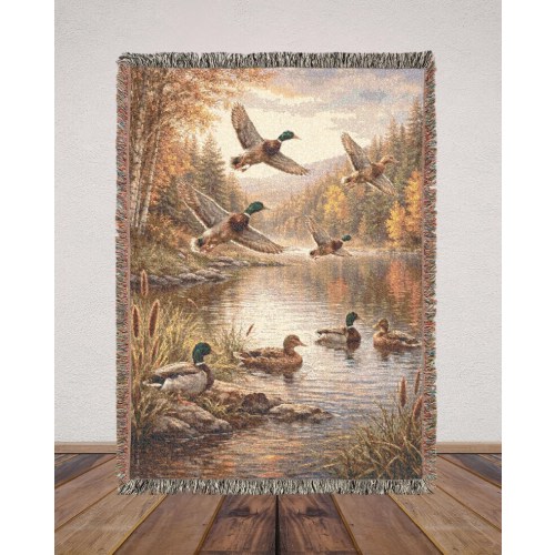 Mallard Duck Woven Blanket