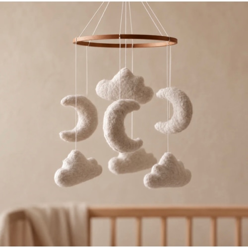 Marshmallow Sky - Baby Mobile