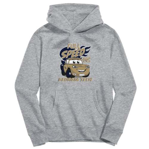 Youth Vive La Fete Gray Georgia Tech Yellow Jackets Full Speed Pullover Hoodie