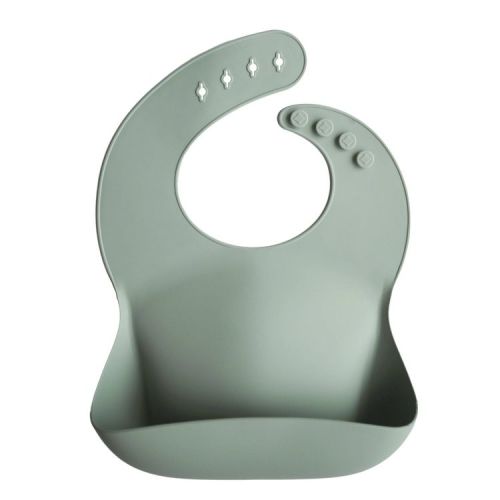 Mushie Silicone Baby Bib - Cambridge Blue