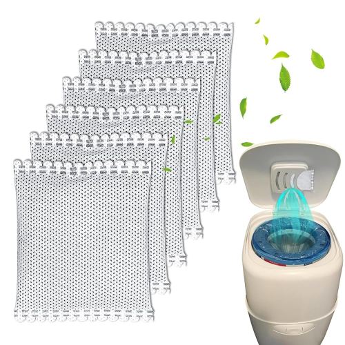 Diaper Pail Deodorizer Odor Absorber Carbon Filter Refill Compatible with Diaper Genie Complete Pail, 6 Pack