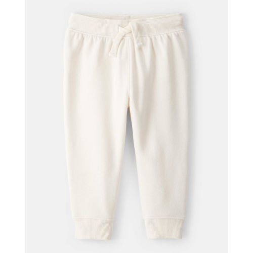 Baby Girl Drawstring Joggers - Cream - OshKosh B'gosh | Carter's
