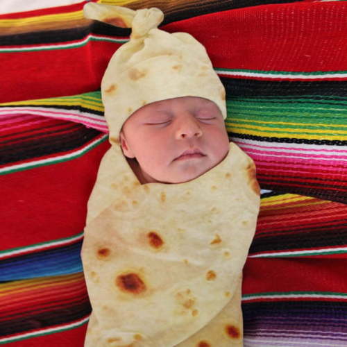 Burrito Baby Blanket Flour Tortilla Swaddle Blanket Sleeping Swaddle Wrap Hat - Walmart.ca