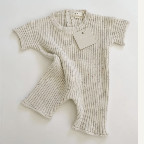 Sprinkle Ribbed Knit Tee Playsuit