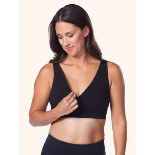 Leading Lady Women's The Harmony - Crossover Comfort & Sleep Bra (4011) Jet Black M