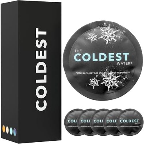 Coldest Reusable Ice Packs - Flexible Gel Compress for Injuries - Face/Eye & Nipple Breastfeeding Pads - Round BlackSoft Packs