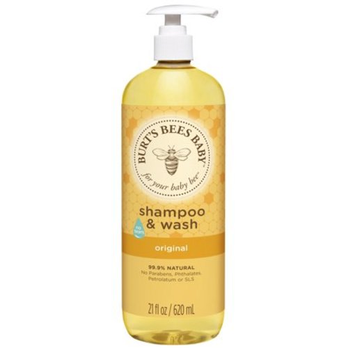 Burt's Bees Baby Shampoo & Wash, Original Tear Free Baby Soap - 21 oz Bottle