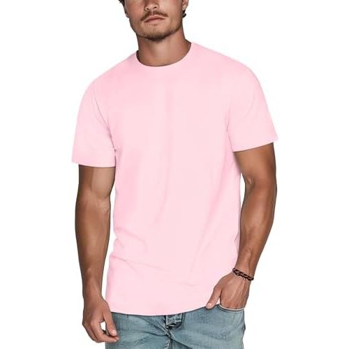 Zengjo Mens Crewneck T Shirts Relaxed Plain Soft Triblend Basic Tees