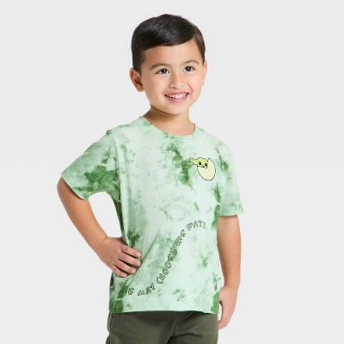 Toddler Boys' Disney Star Wars Grogu Short Sleeve Graphic T-Shirt - Sage Green 3T