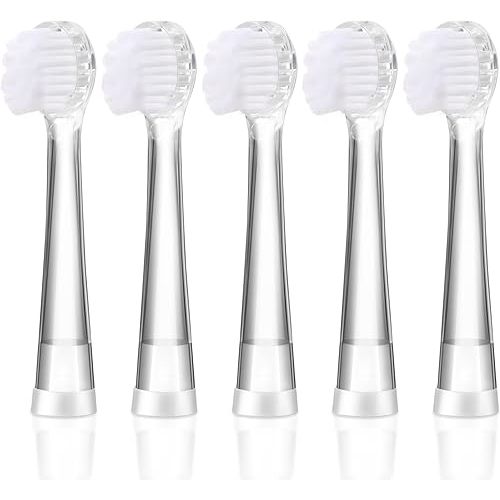 Baby Toothbrush Heads Compatible with Seago SG-513/SG-977/EK6, Compatible with Dada-Tech-BB1/977/K6, Compatible with Brush-Baby WildOnes/KIDZSONIC(8-18 Month)