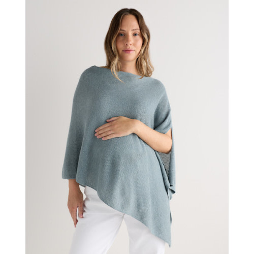 Lightweight Cotton Cashmere Nursing Shawl in Heather Oatmeal
