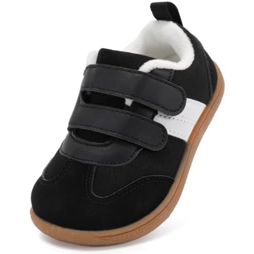 Toddler Wide Toe Box Shoes:Boys Barefoot Shoes Kids Walking Shoes Boy Sneakers Non-Slip Zero Drop Shoes,Toddler First Walking Shoes Comfort Tennis Outdoor Activities