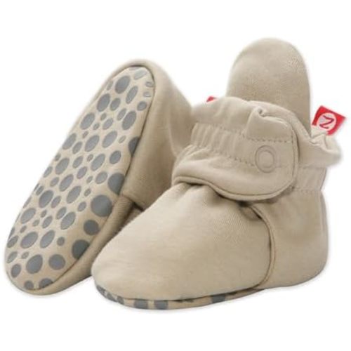 Zutano Unisex Organic Cotton Baby Booties, Stay-On and Non-Slip, Newborn to Toddler