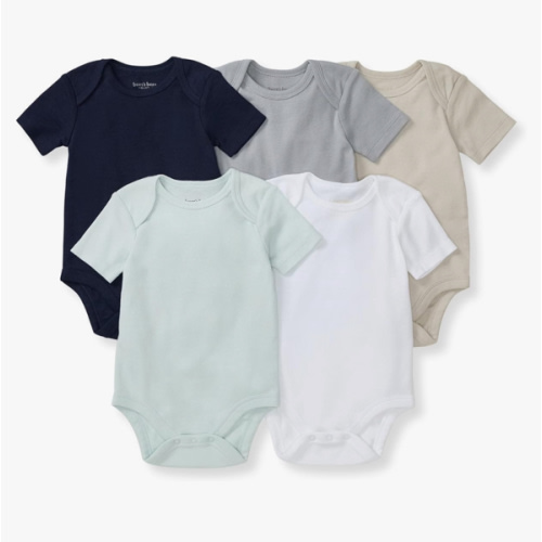 Burt's Bees Baby Organic Cotton Bodysuits – Baby Boy & Girl Short and Long Sleeve One-Pieces, 5-Pack