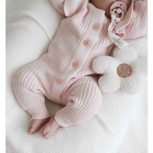 LONG FLUTTER RIBBED ROMPER | PINK – Petite Co au