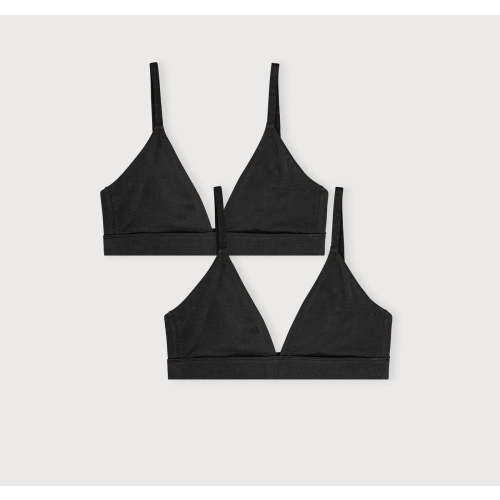 Core Triangle Bralette 2-pack | Only $ 85 | Organic Basics