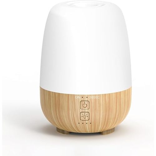 SEEDSEEL 150ML Cordless Essential Oil Diffuser, Built-in 6000mAH Rechargeable Battery, 7-Hour Runtime, 7 LED Color Changing Lights, Portable Aromatherapy Diffuser for Home,Office,Outdoor