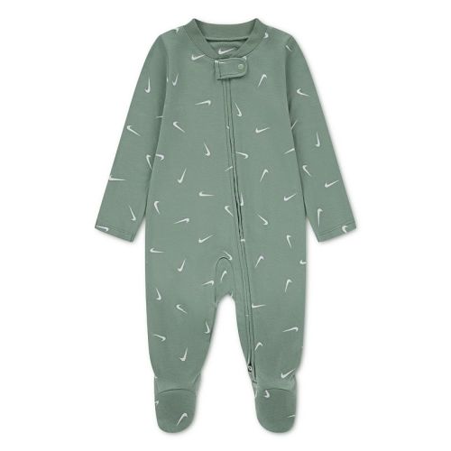 Newborn Baby Nike Printed Swoosh Footed Coverall