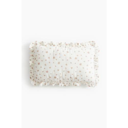 RUFFLE-TRIMMED COTTON CUSHION