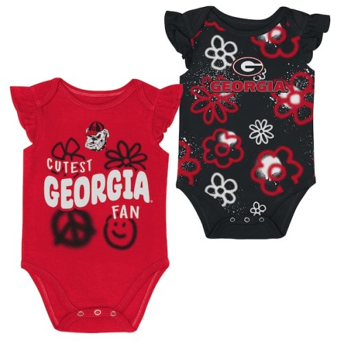 Georgia Bulldogs Outerstuff Girl's Newborn and Infant Little Sunshine Two-Piece Bodysuit Set - Red/Black